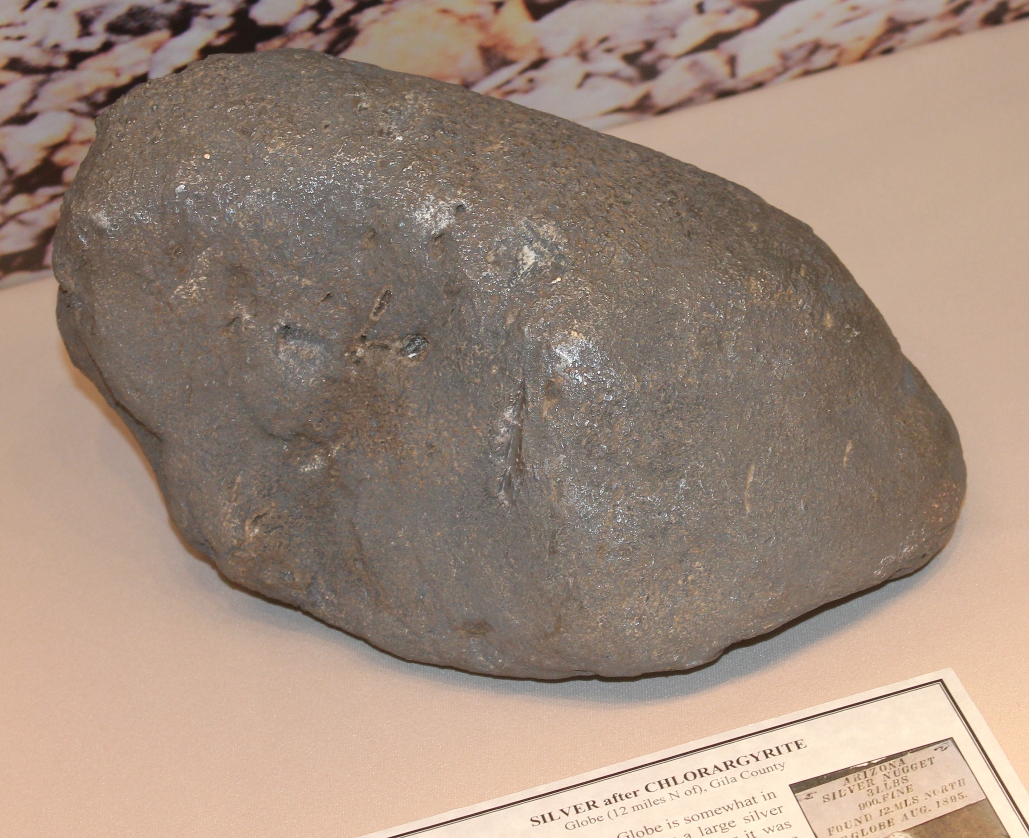 Something quite unusual - a silver nugget. Silver rarely forms