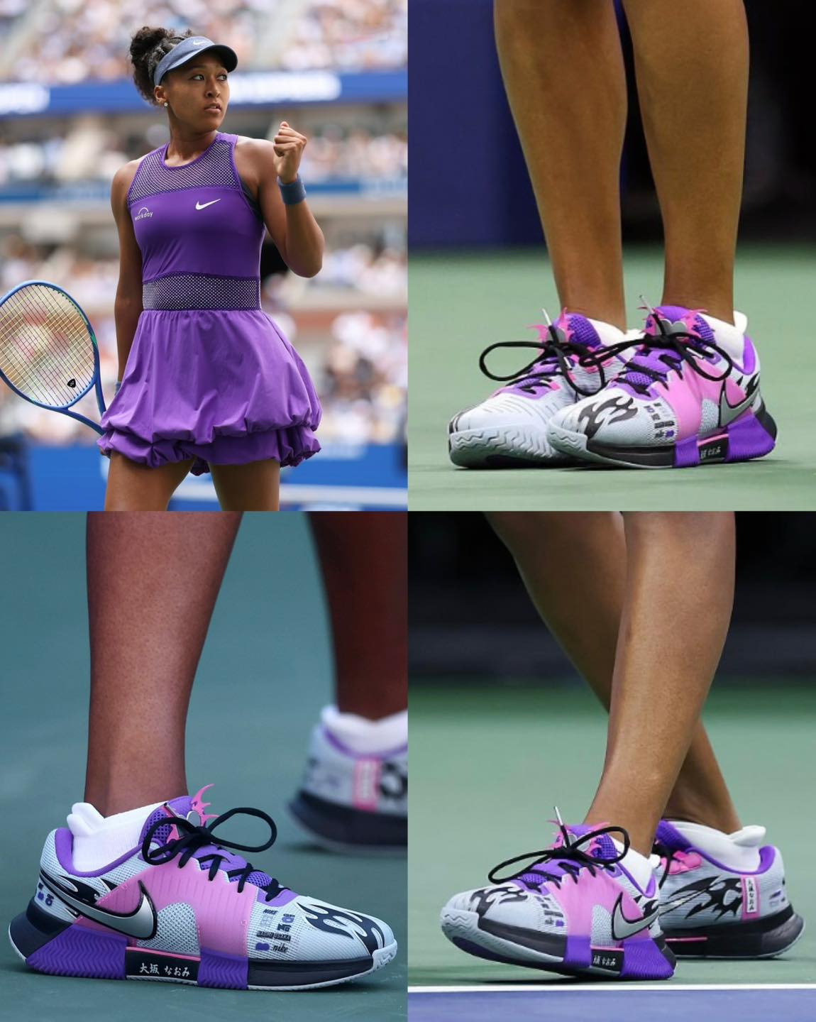 Naomi Osaka wearing her CDG x Nike Blazer collaboration. Thoughts
