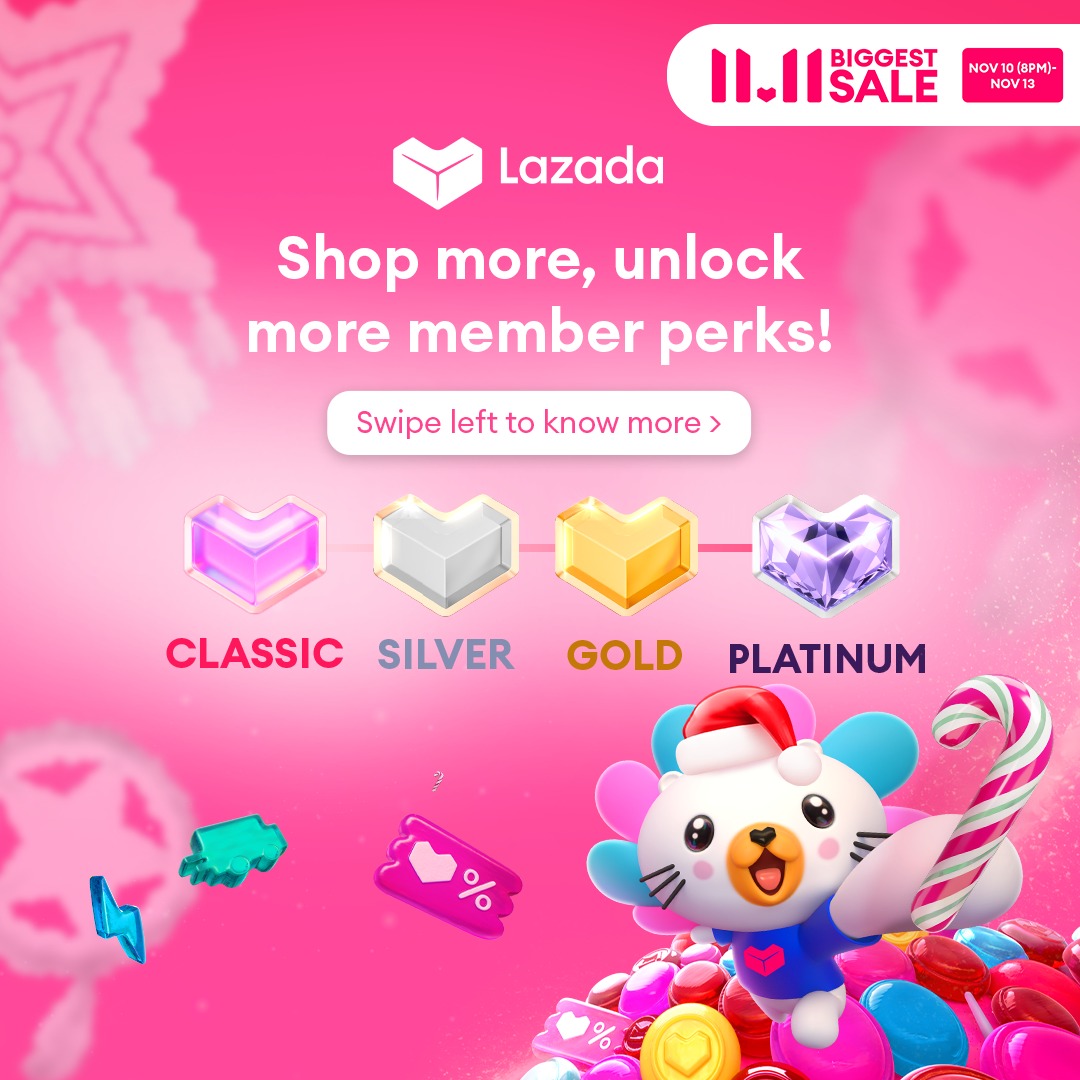 Membership check! 👀😉 Shop more this #Lazada1111 and elevate your