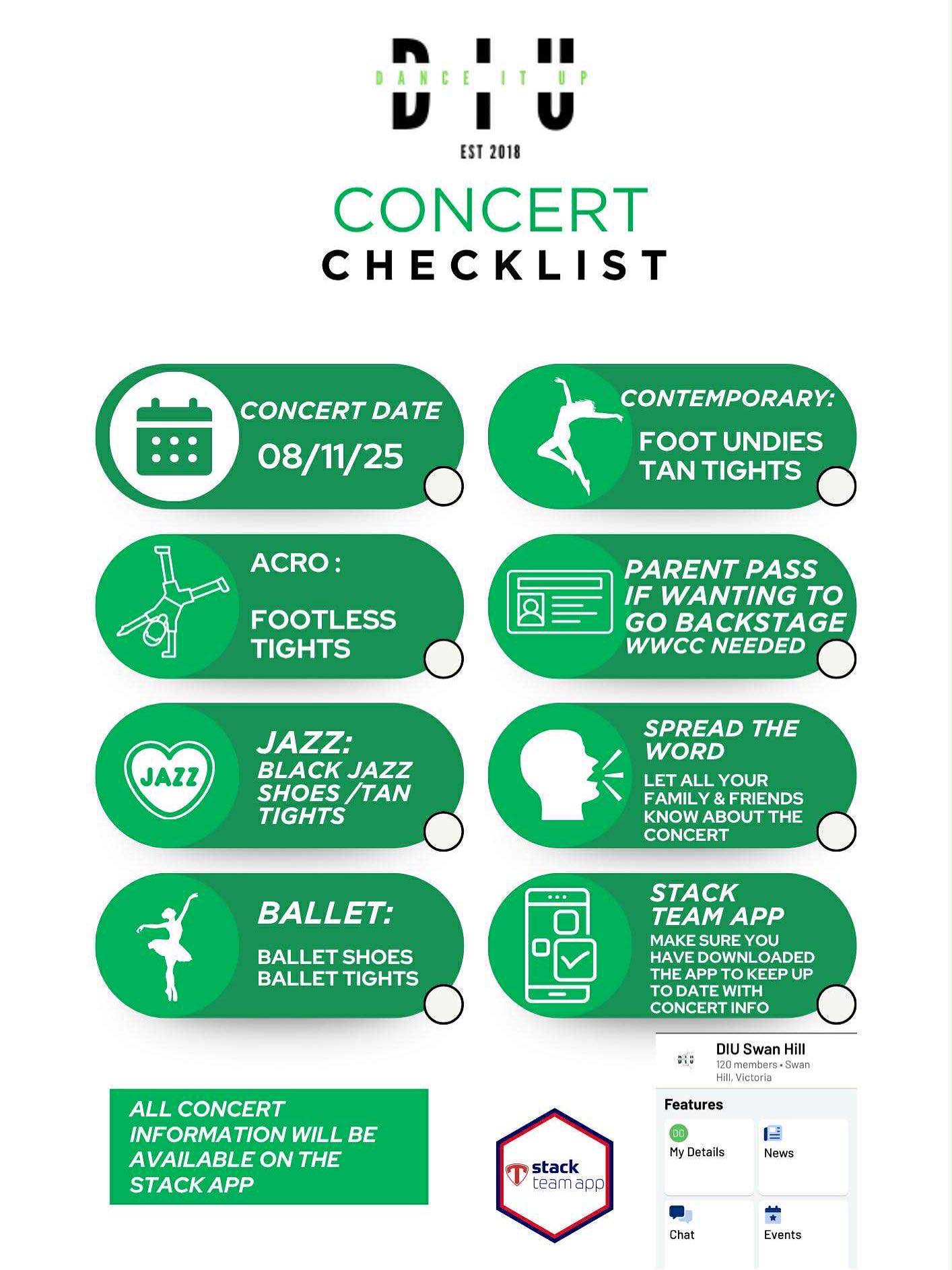 Dance - Concert Season is Coming! Our 2025 Concert Checklist is here so ...