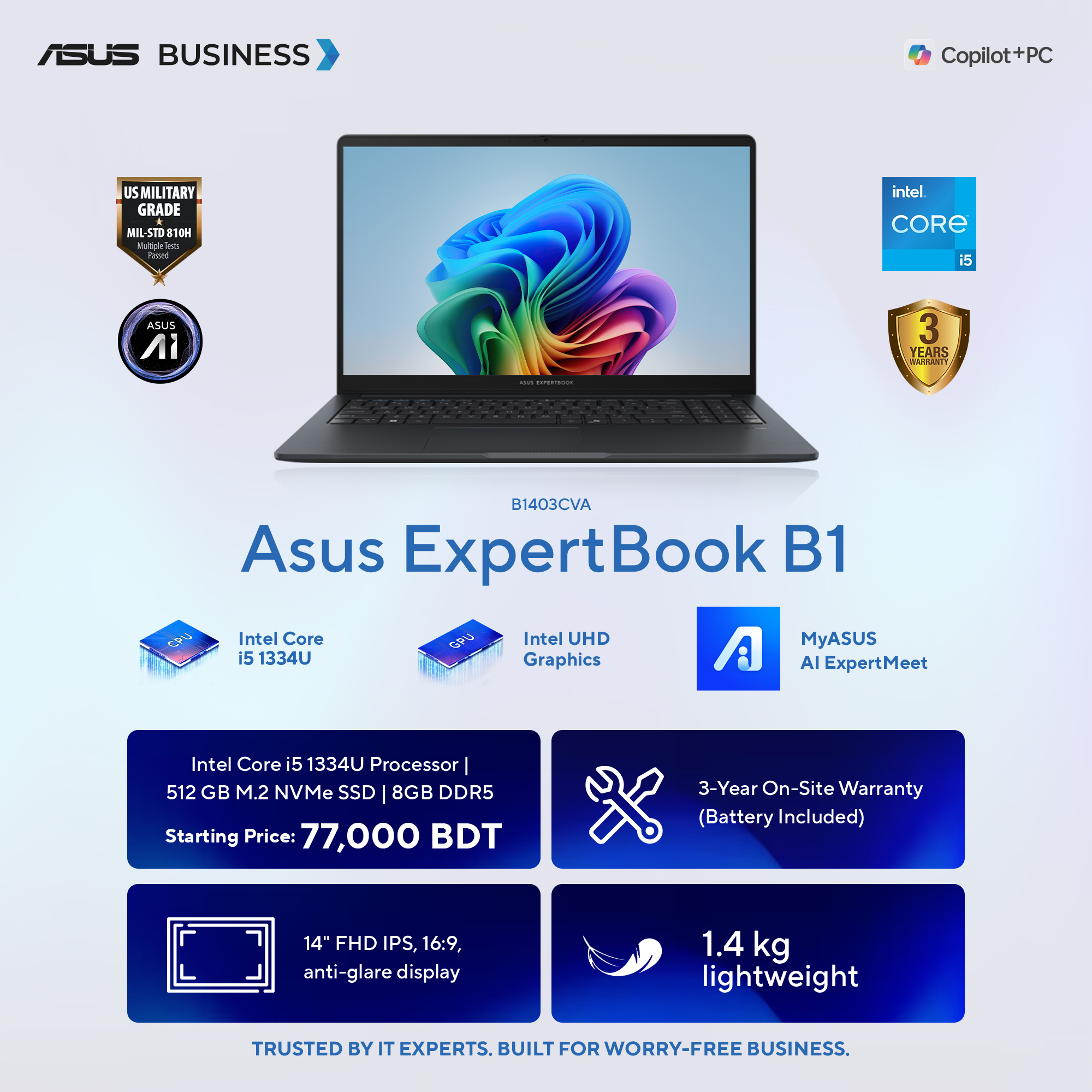 ASUS - ASUS ExpertBook B1: Built for everyday business excellence. The ...