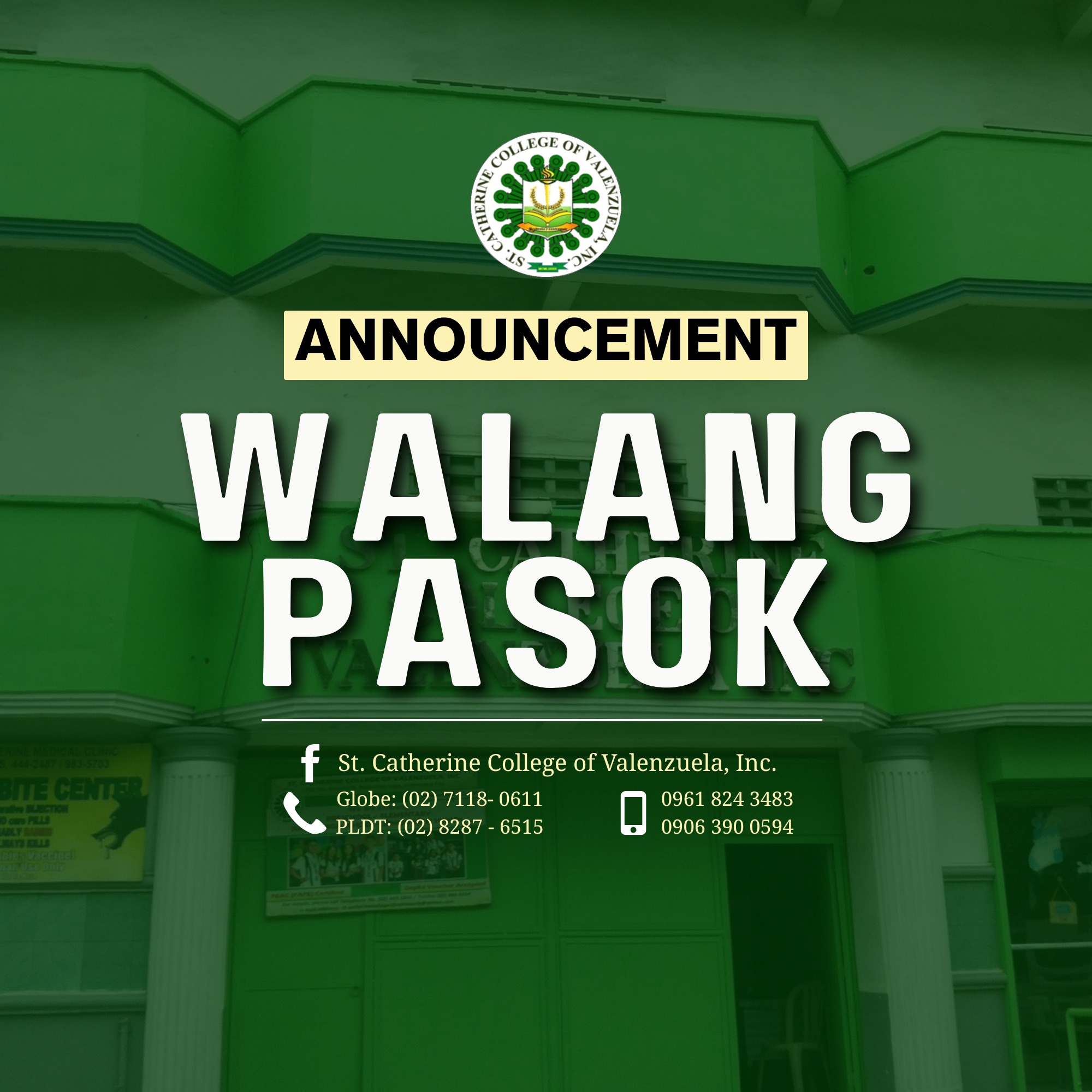📣 CLASS... - St. Catherine College of Valenzuela, Inc. | Facebook