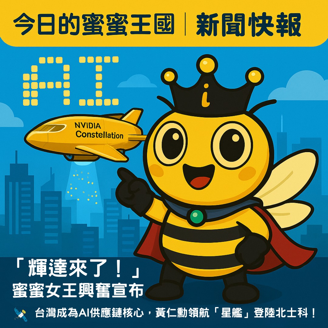 愛蜂園 - 🐝【今日的蜜蜜王國｜新聞快報】5/20重點一次看！ 📢 #頭條新聞｜AI星艦登台！ 「輝達來了！」黃仁勳宣布輝達台灣總部落腳台北 ...