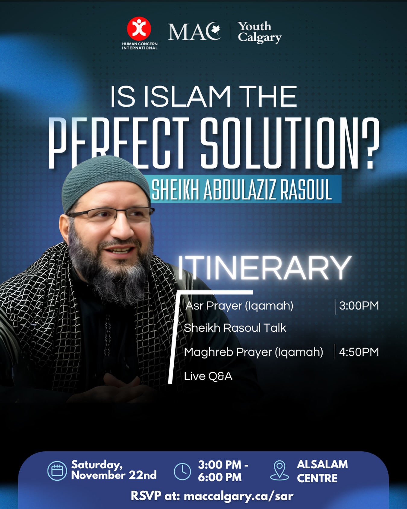 Muslim - TOMORROW — Shaykh Rasool at Al-Salam Centre 📣 Shaykh Abdulaziz ...