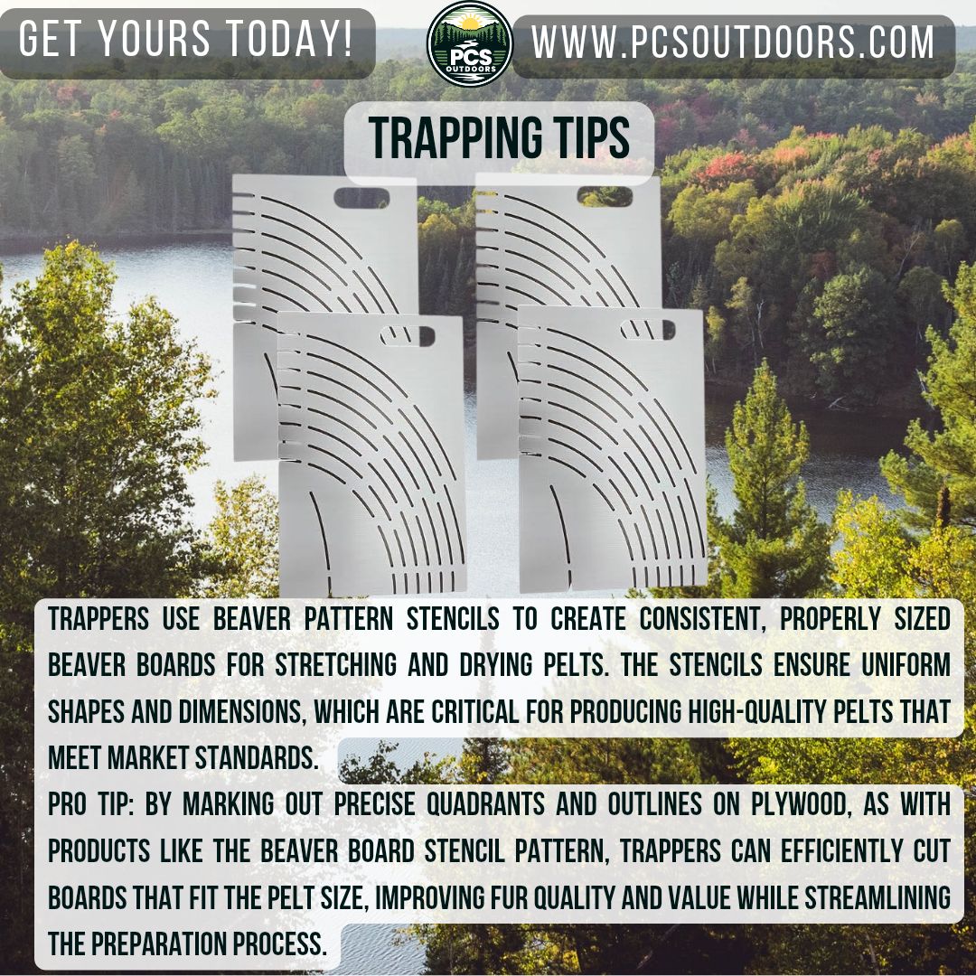 PcsOutdoors - Trappers use beaver pattern stencils to create consistent ...