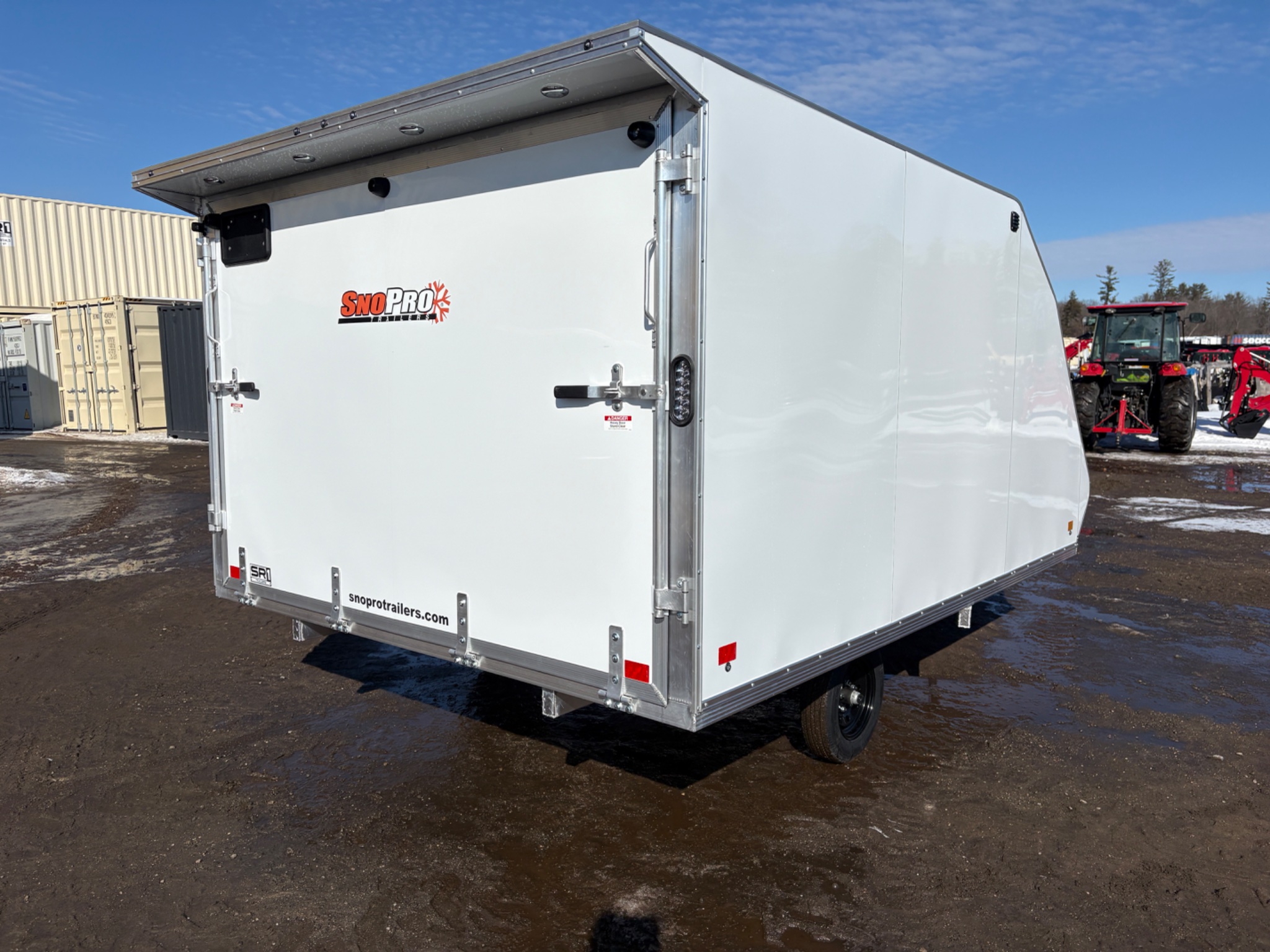2026 Sno Pro 101x12 2-place aluminum hybrid snowmobile trailer w/rear ...