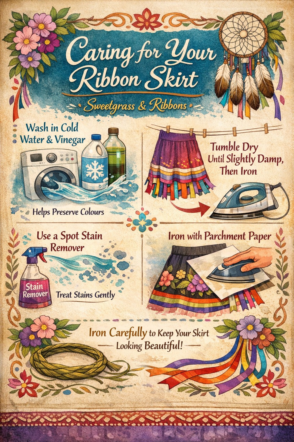 Caring for Your Ribbon Skirt... - Sweetgrass & Ribbons | Facebook
