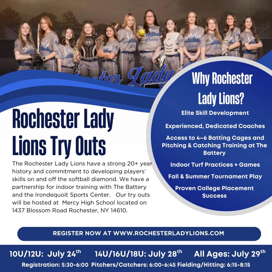 Rochester - 📣 Tryouts are open for the 2025-2026 Rochester Lady Lions ...
