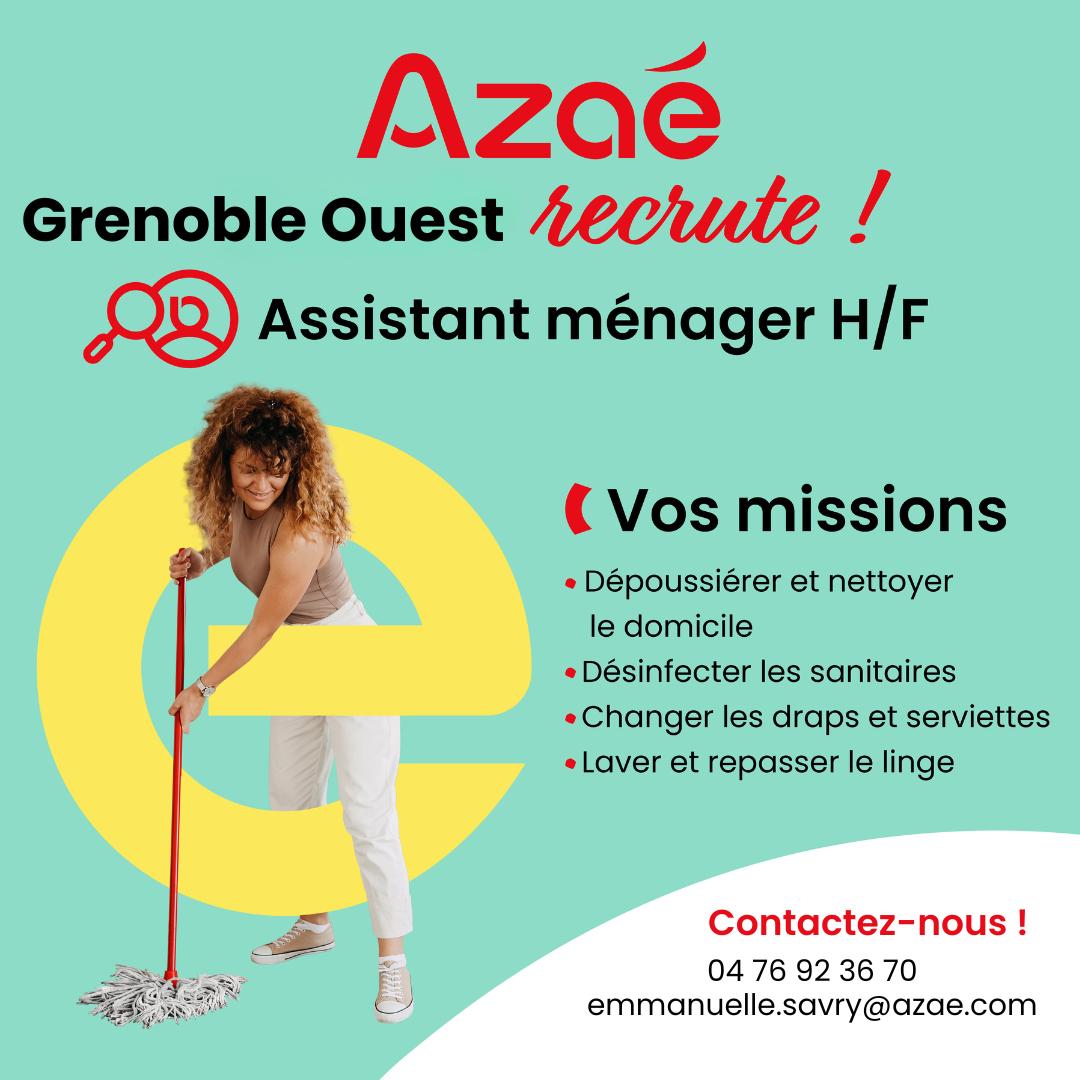 Nous recherchons une aide ménagère... - Azaé Grenoble Ouest | Facebook