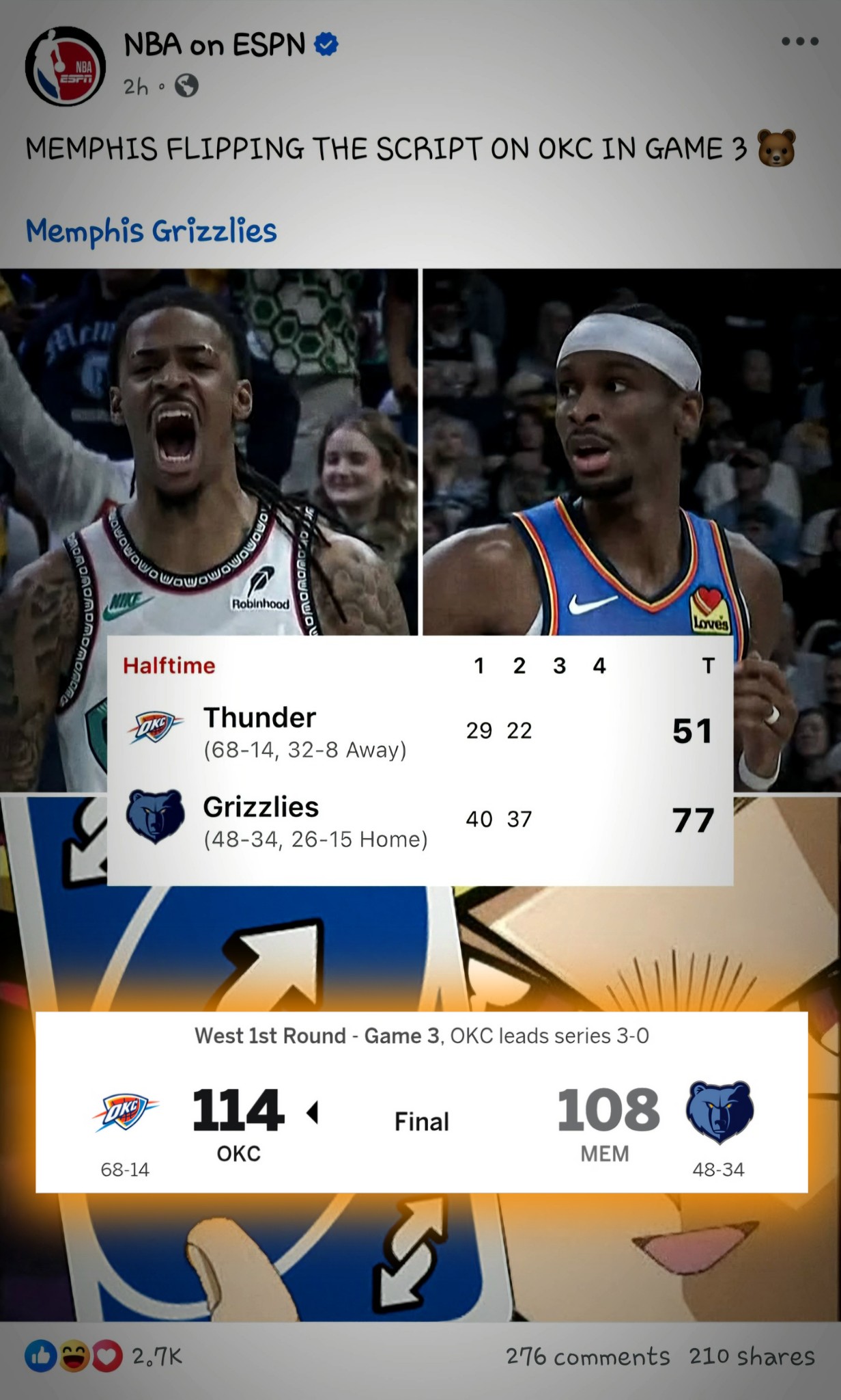 epic comeback by thunder 🔥 down 26... - Buzz Ketball Network | Facebook
