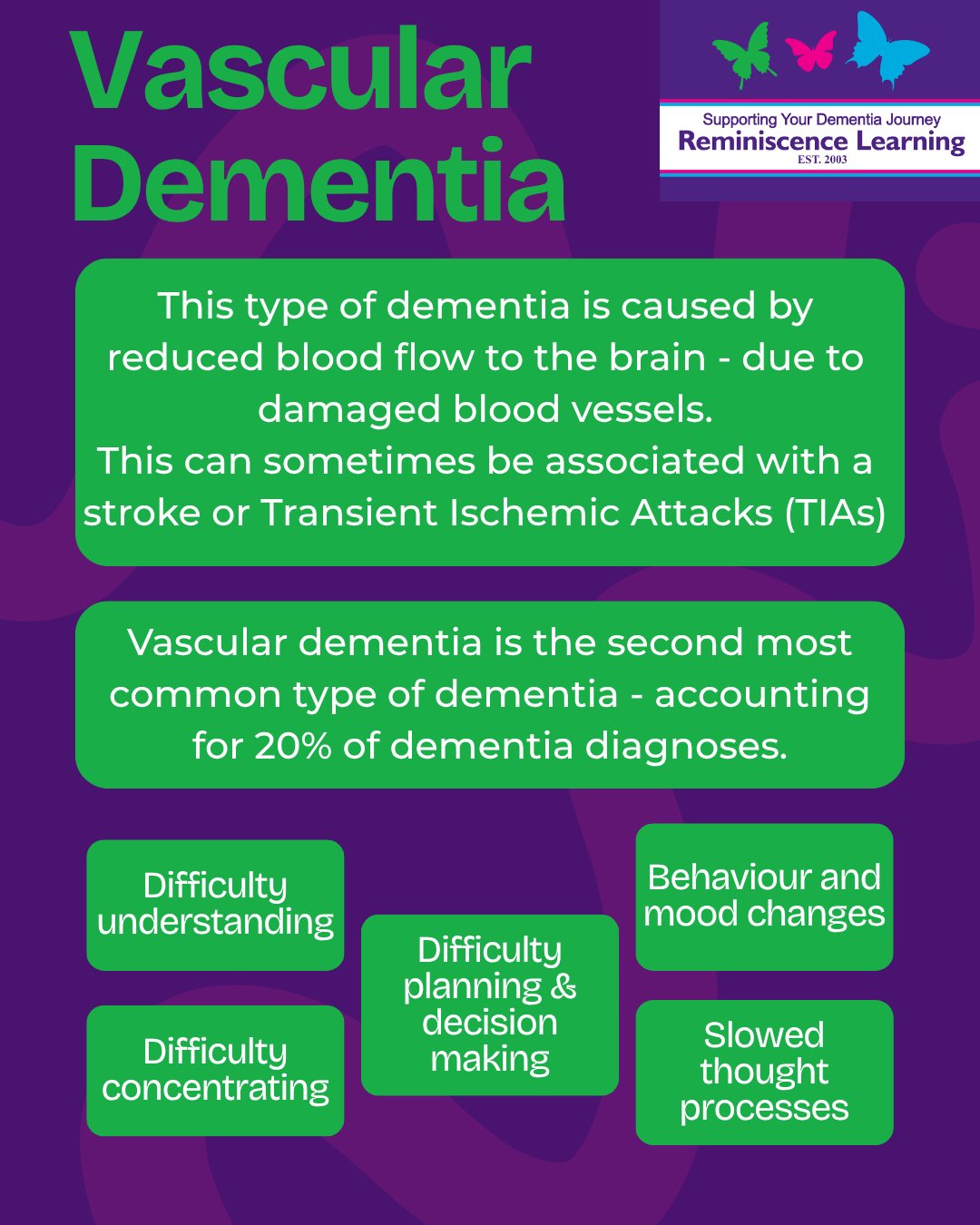 Reminiscence - 🧠 What is Vascular Dementia? Vascular Dementia is the ...