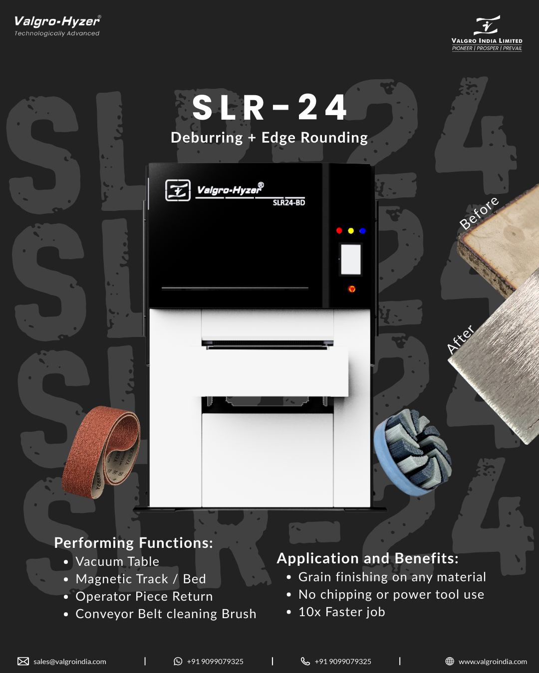 Valgro - 🔹 Introducing the Valgro-Hyzer® SLR-24 – Deburring + Edge ...