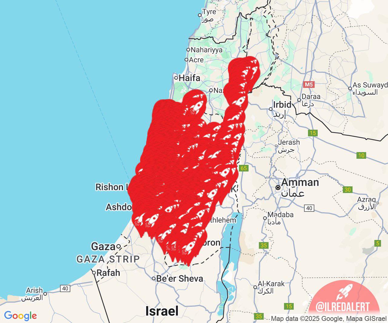 Rabbi - 🔴 Rocket Alert [21:10:15] - 635 Alerts 🔴: • Dan — Gat Rimon ...