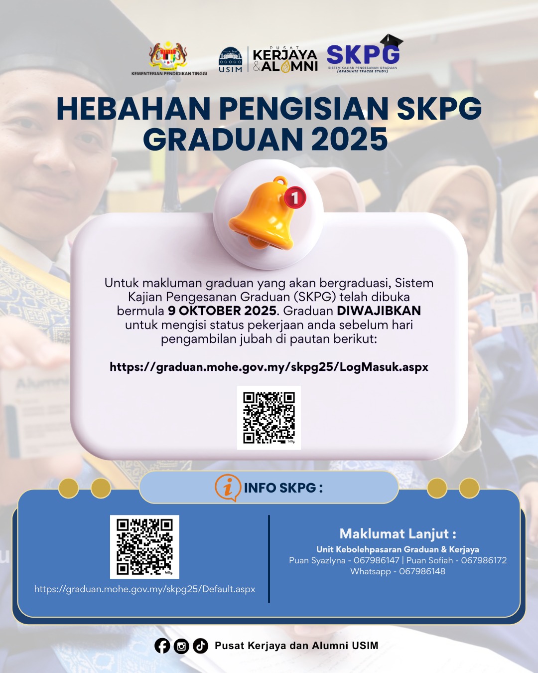 SKPG 2025 KINI DIBUKA! 🌟... - Pusat Kerjaya dan Alumni USIM | Facebook