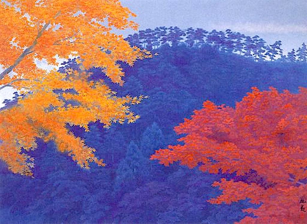 Passing Autumn', a 1990 lithograph, by Higashiyama Kaii (東山 魁夷