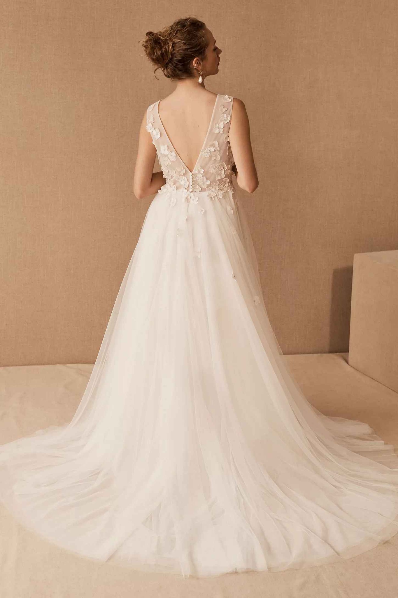 New Jenny Yoo Elena Wedding Dress Size 14 Bridal Gown Floral Sleeveless