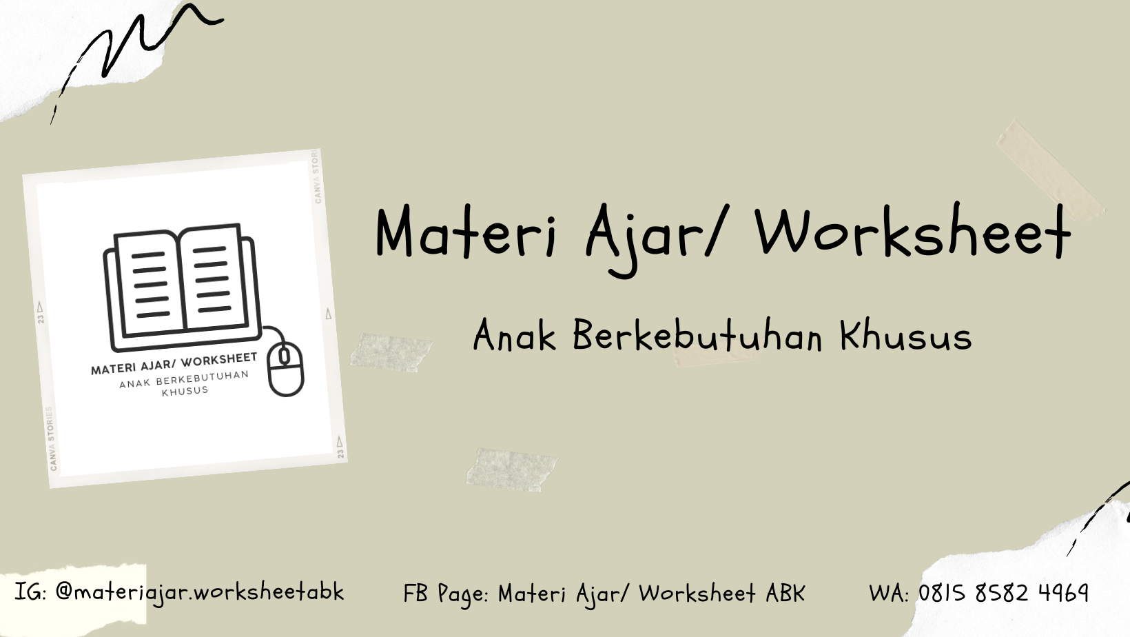 Materi Ajar/ Worksheet Anak Berkebutuhan Khusus