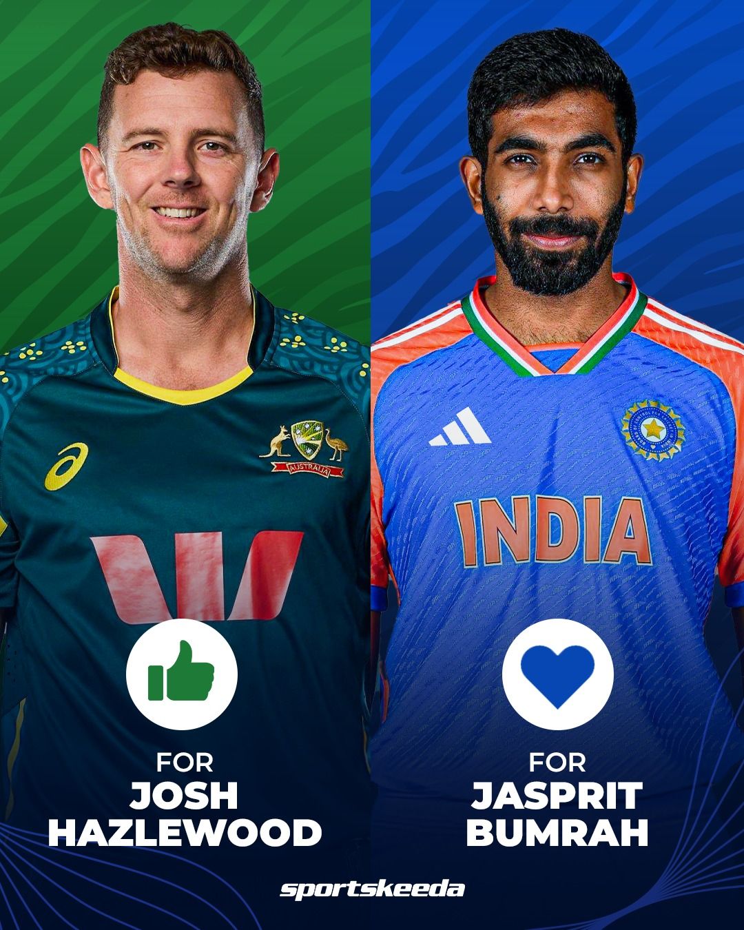 Josh Hazlewood vs Jasprit Bumrah 💥... - Sportskeeda Cricket | Facebook