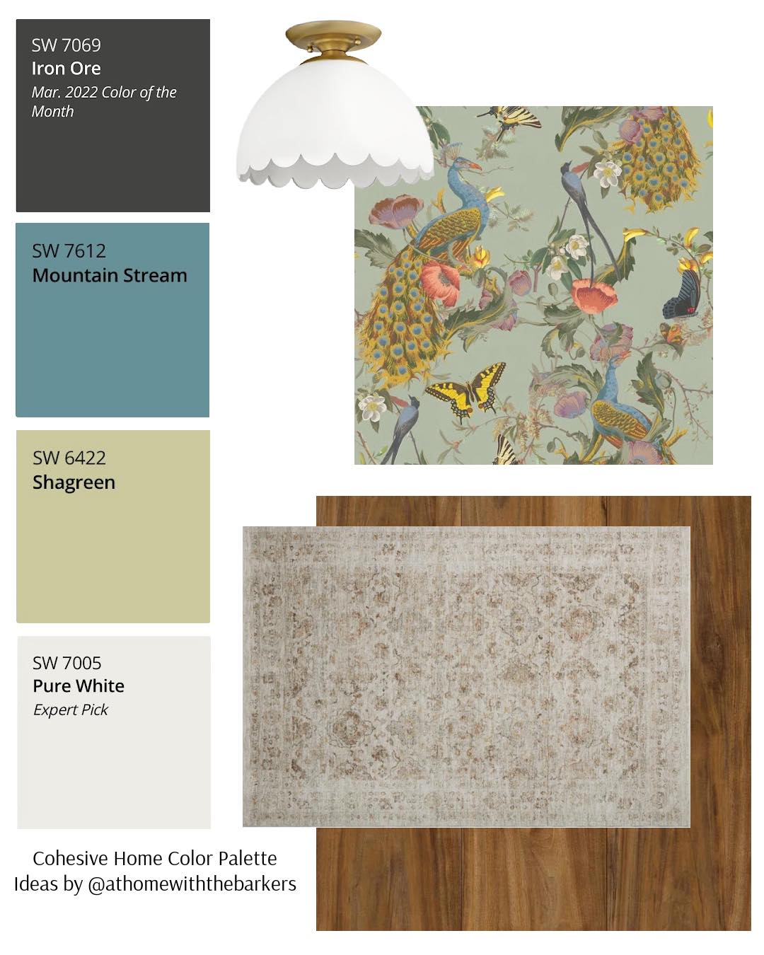 At - Cohesive color palette for a statement floral wallpaper 🤍🏠 | Facebook