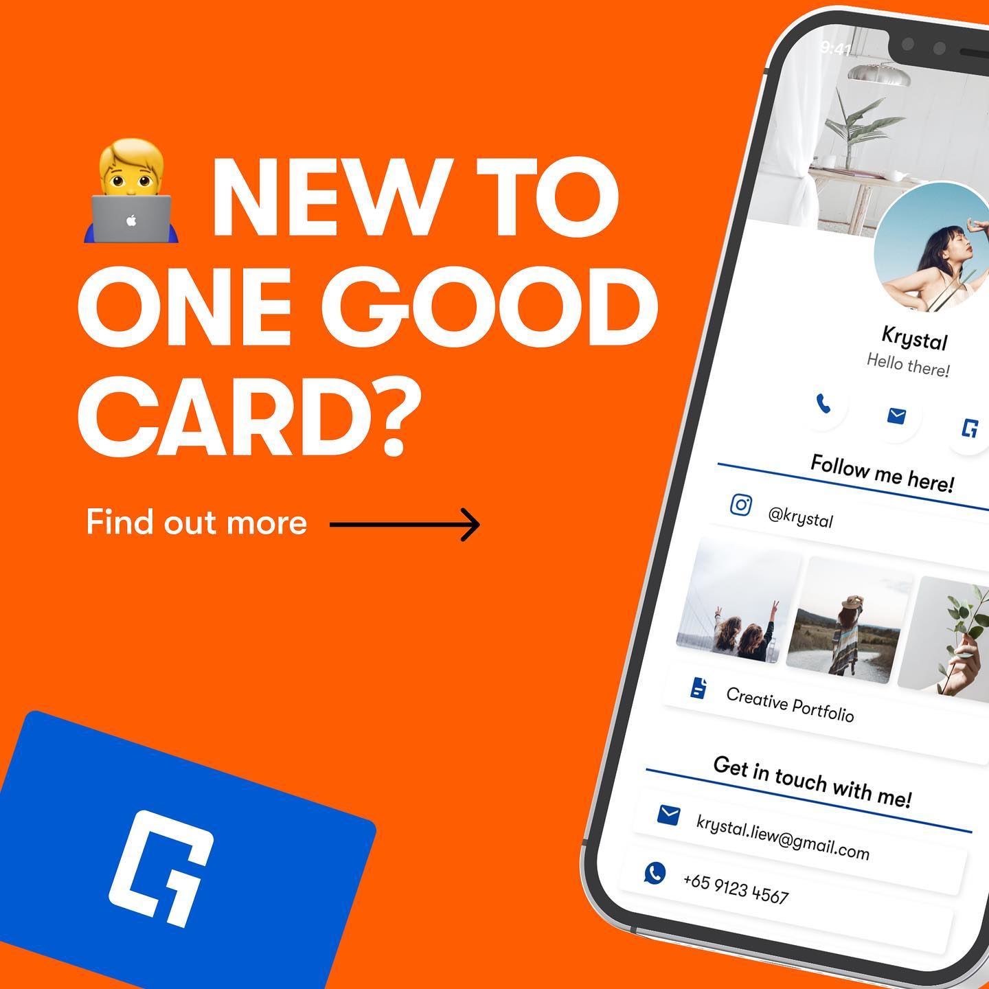 One Good Card - New to the digital business card game?...