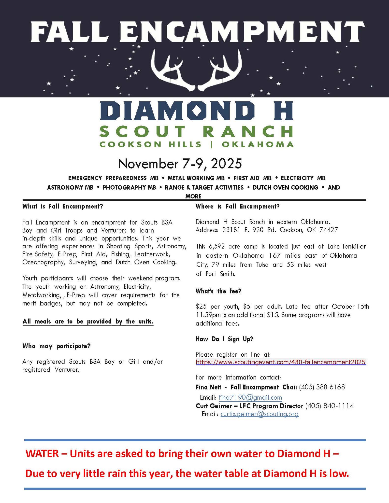 🍂 Fall Encampment 2025 🍂 📍 Diamond... - Diamond H Scout Ranch | Facebook