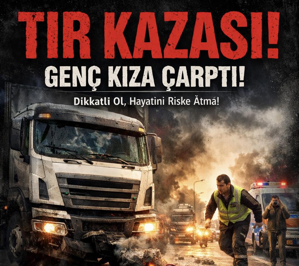 📌 TIR KAZASI GENÇ KIZA ÇARPTI Balıkesir Değirmen Boğazı mevkinde  