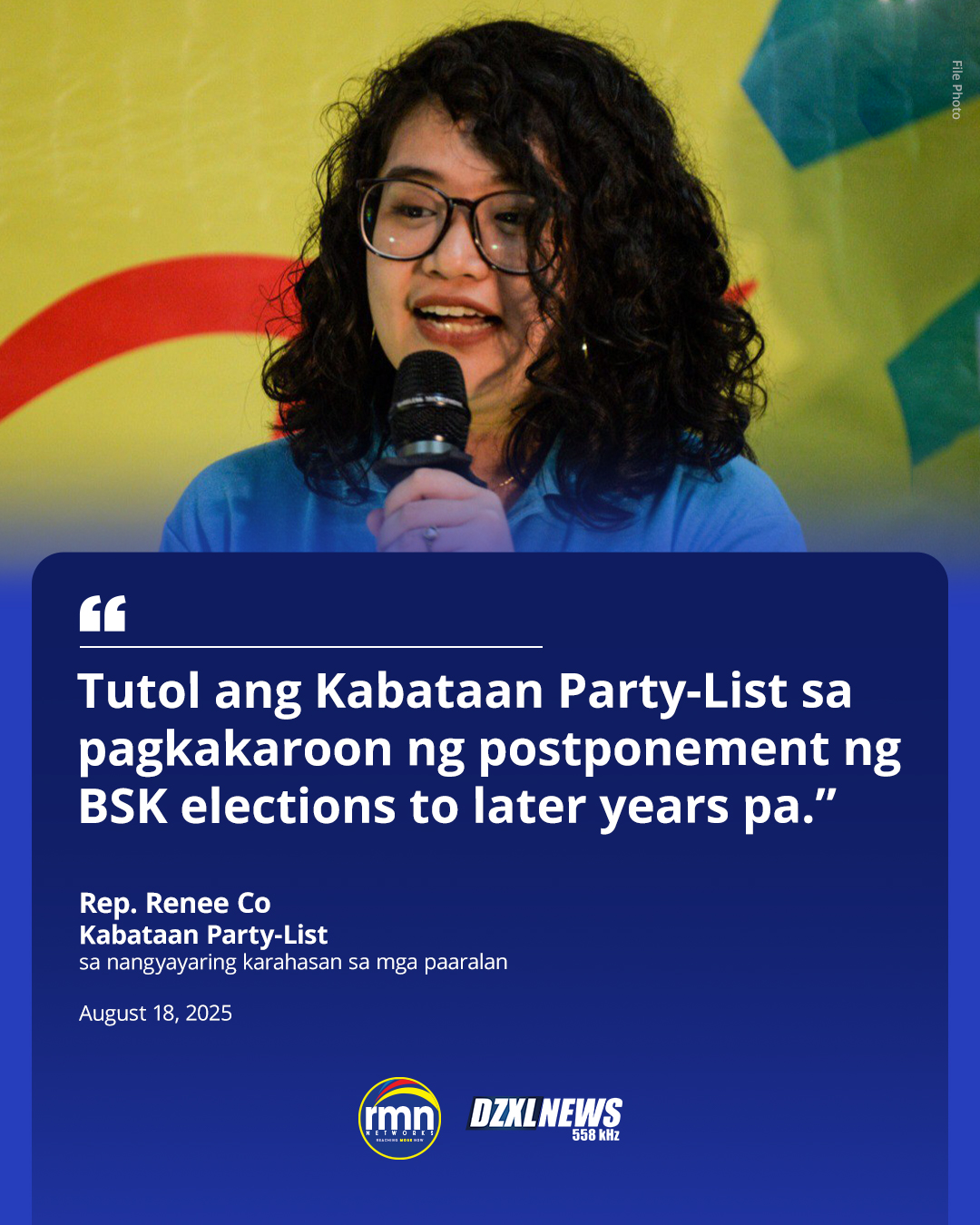DYHP - 𝐍𝐄𝐖𝐒 𝐔𝐏𝐃𝐀𝐓𝐄 | Nipahibawo si Kabataan Party-List Renee Co nga ...