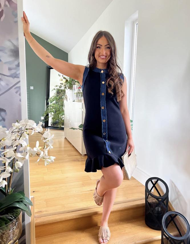 navy blue cut out prom dress Halter Mermaid Long with Slit TP1283 US14 / Sage Keya22 Akris punto Denim Belted Color:Picante feminine and glamorous
