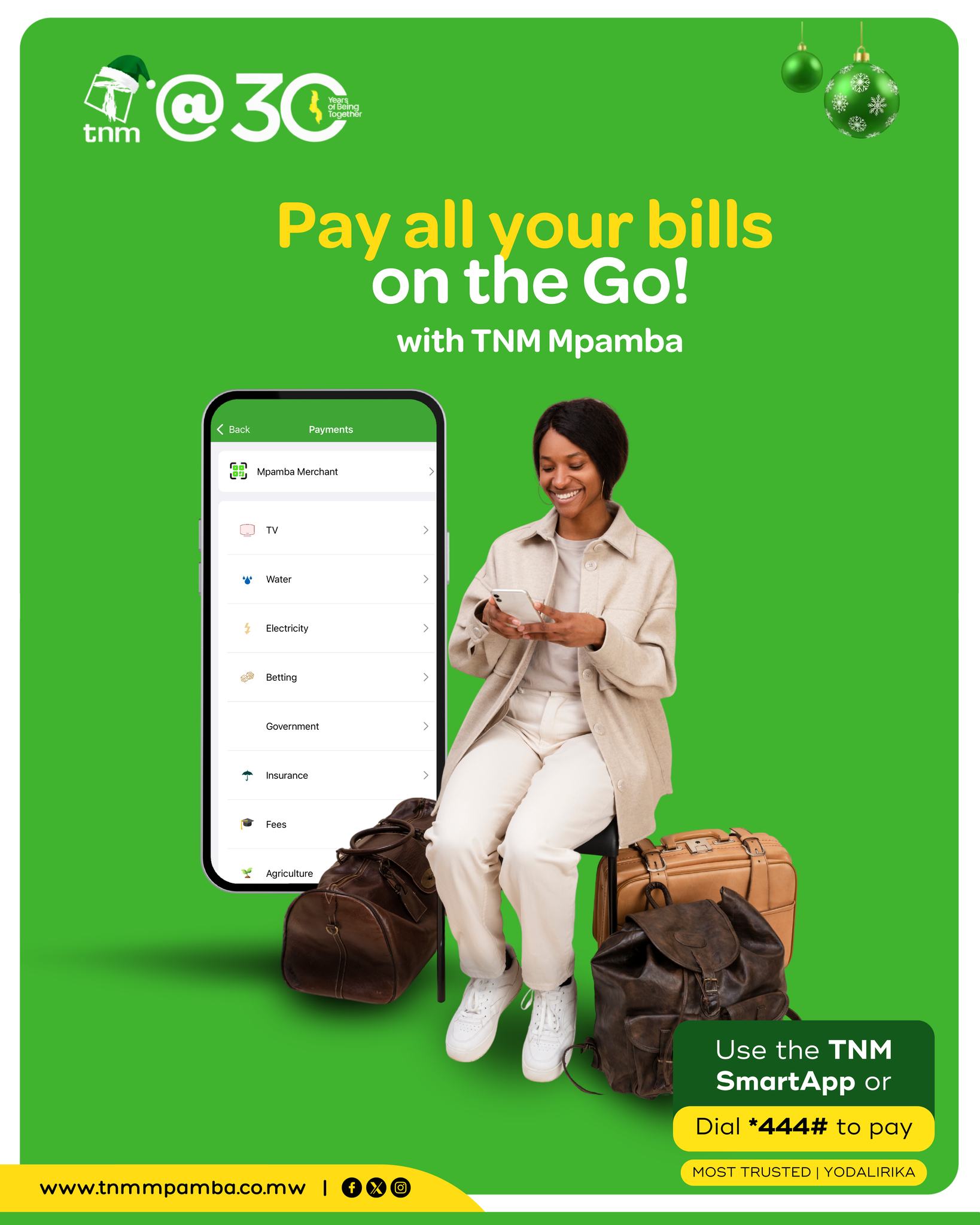 TNM - Pay all your bills on the Go! with TNM Mpamba. Use the TNM ...
