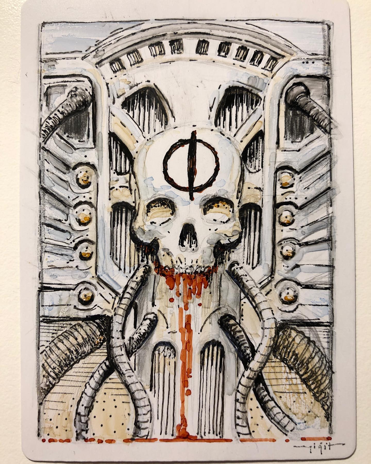 MtG card sketches by Yigit Koroglu
