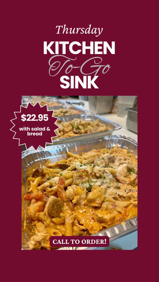 Augie's - The pans are singing🔥 $22.95 Kitchen Sink Thursday & Thursday ...