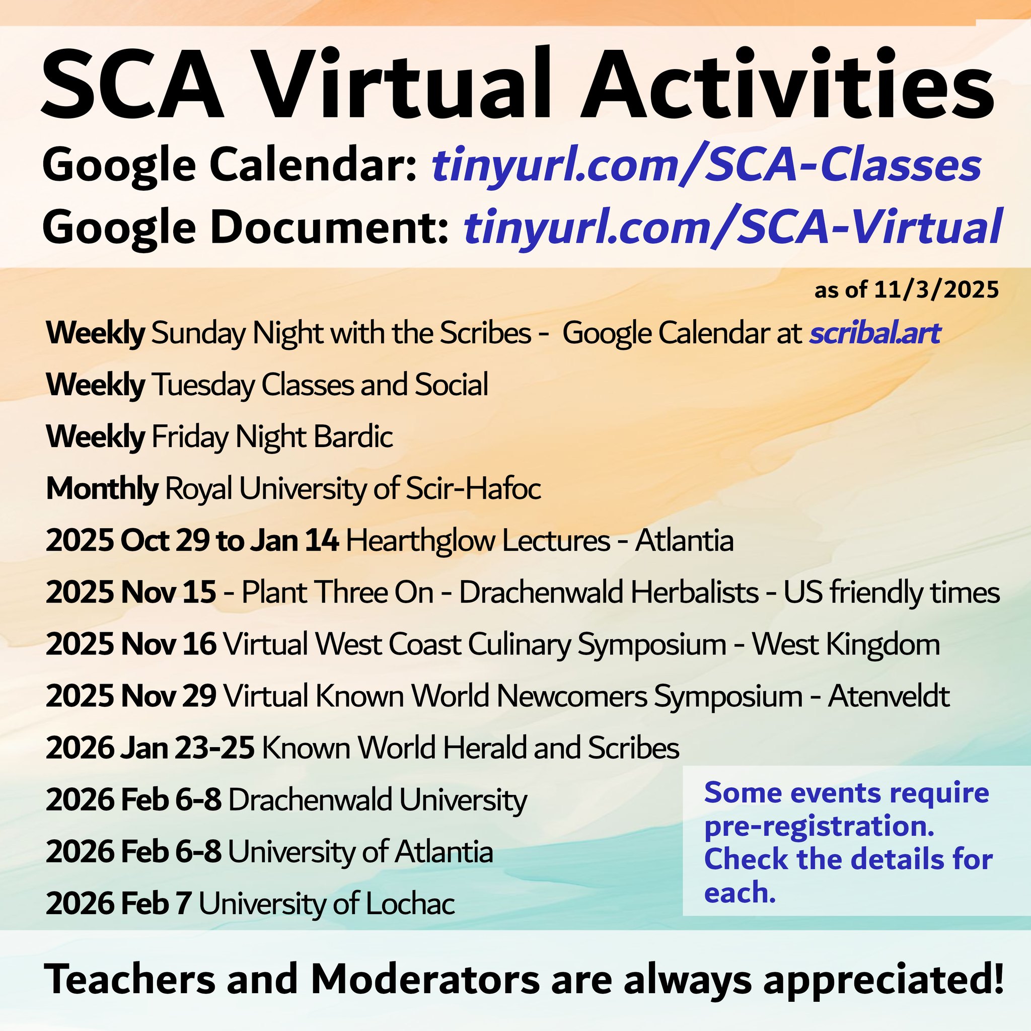 UPDATED NOV 3 - We try to... - Sunday Night with the Scribes | Facebook
