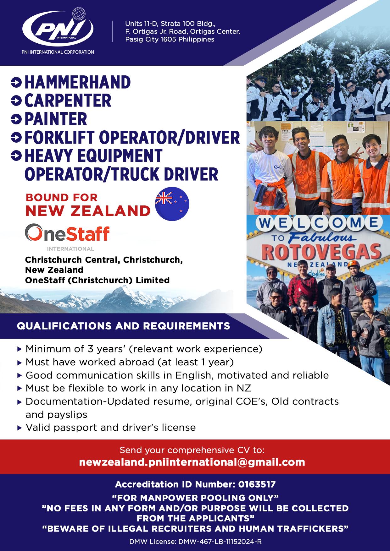 PNI - 🚧 WE'RE HIRING! CONSTRUCTION JOBS IN NEW ZEALAND! 🛠️ Looking for ...