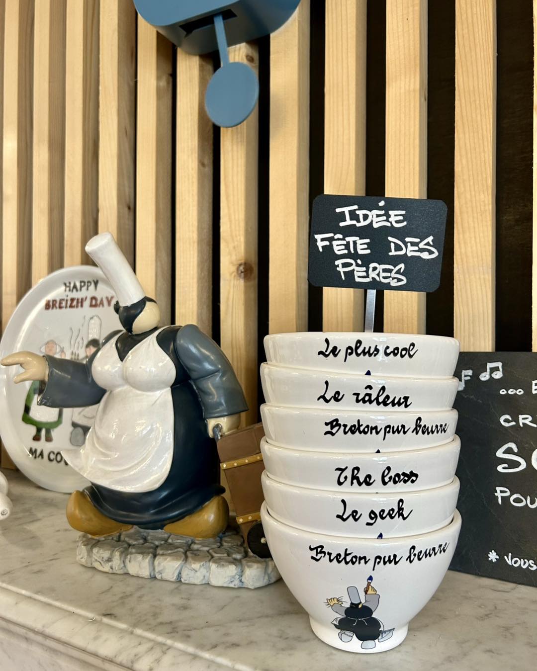 Deux Tasses à Cidre Mam'Goudig – Style Breton – Céramique Blanche – Pour Crêpes Et Fest-noz