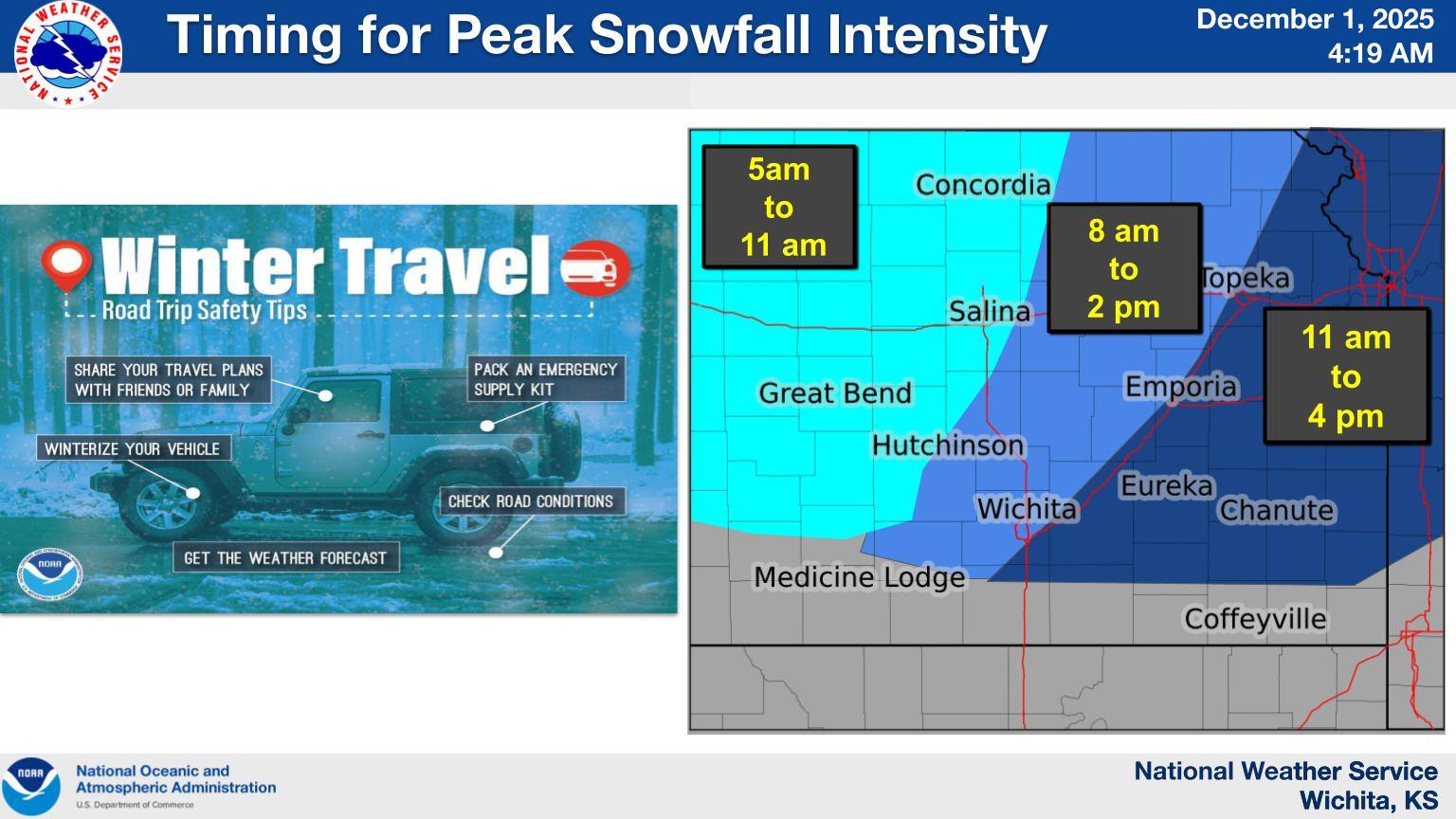 US - The impactful snow is expected during the early morning hours in ...