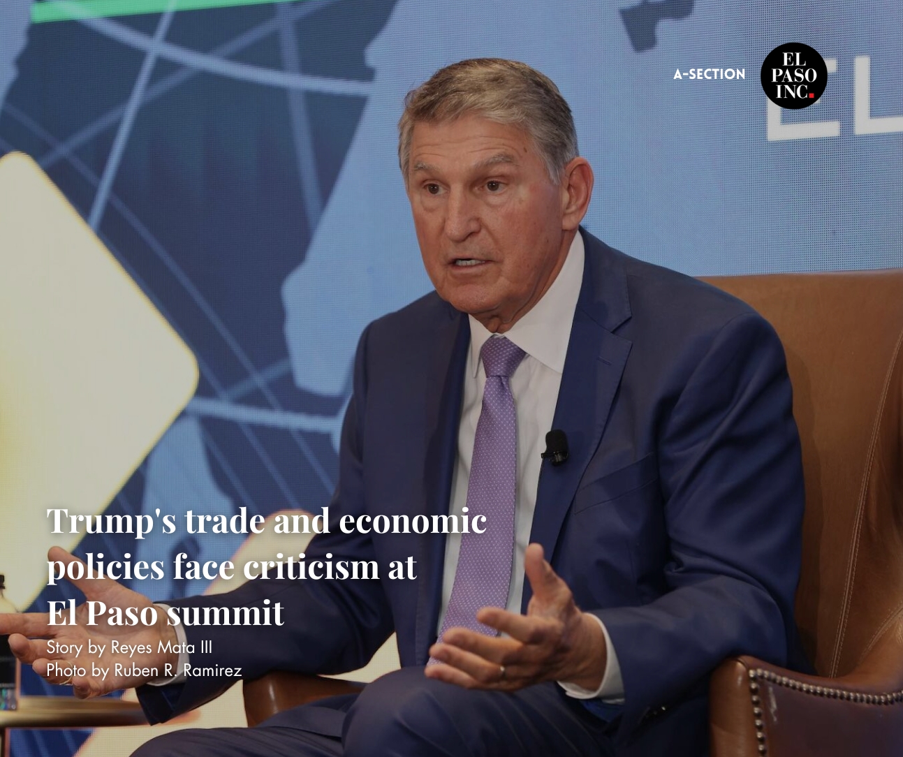 El - At the 2025 Global Border Summit, former U.S. Sen. Joe Manchin and ...
