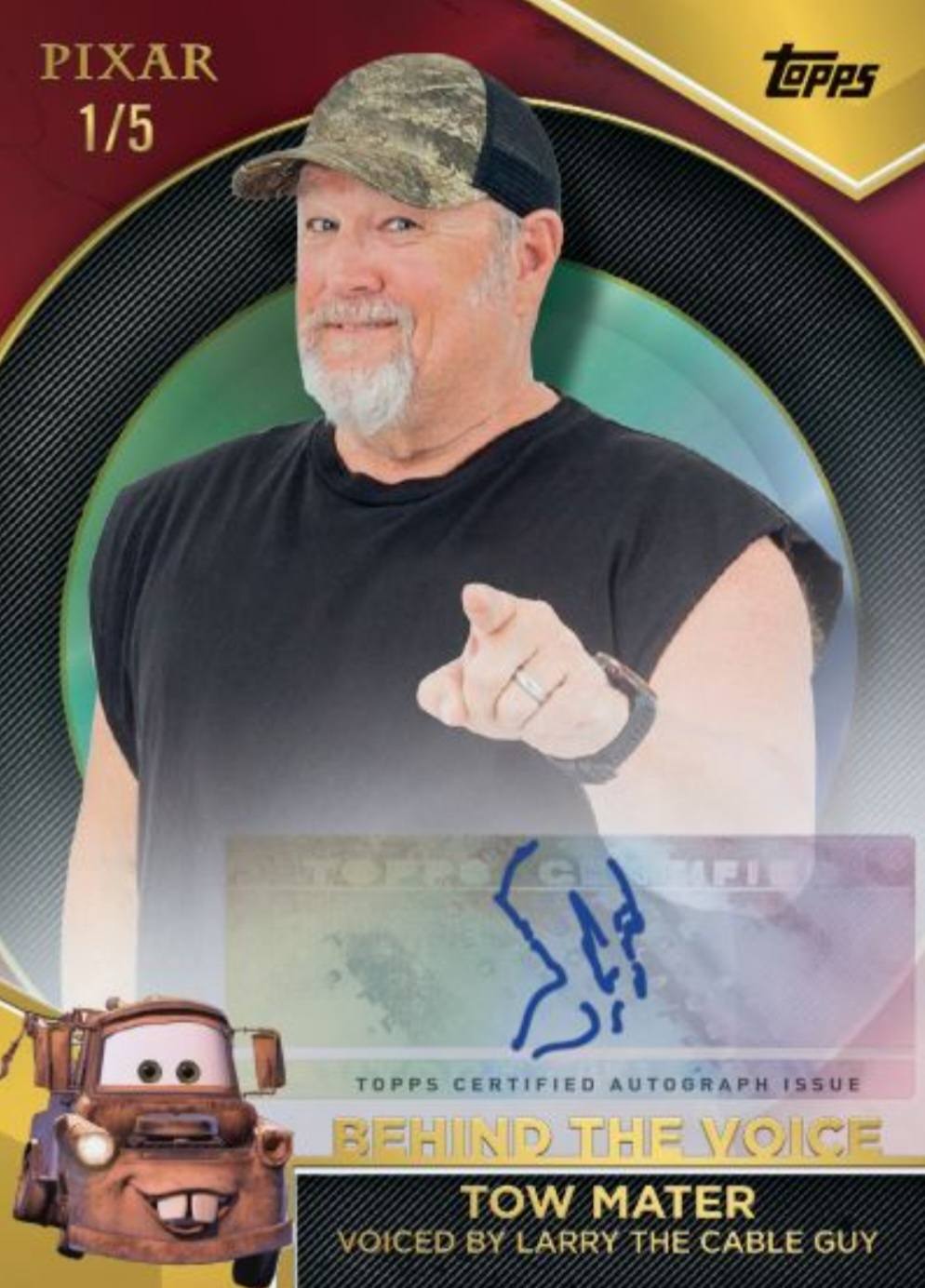 Rare Topps Pixar Golden Icons trading card features Emile from