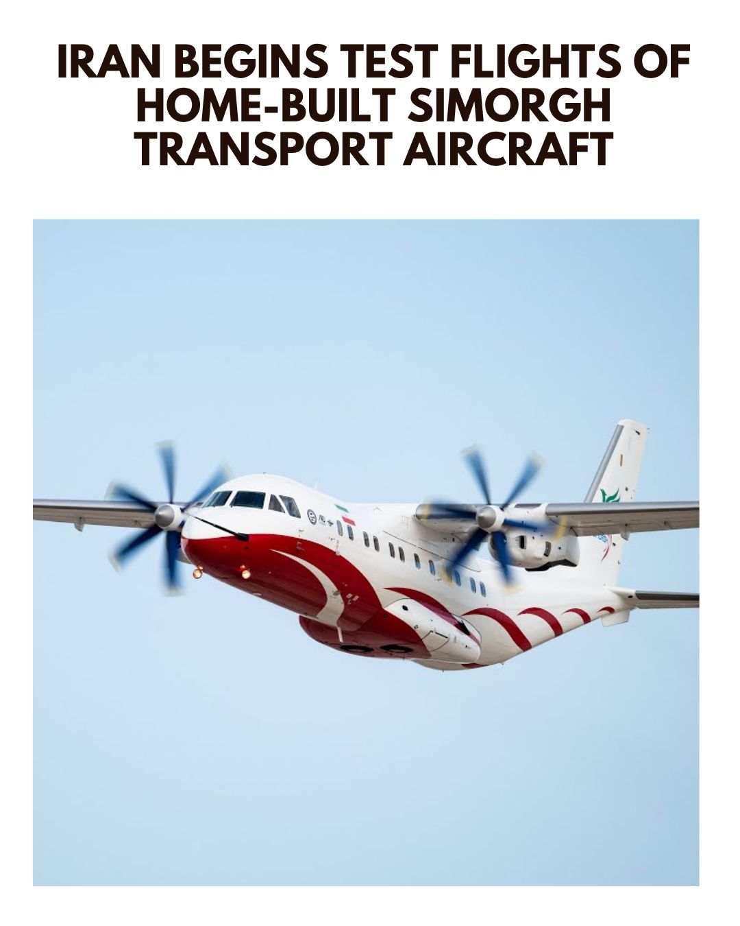 Aviation - Iran begins test flights of home-built Simorgh transport ...