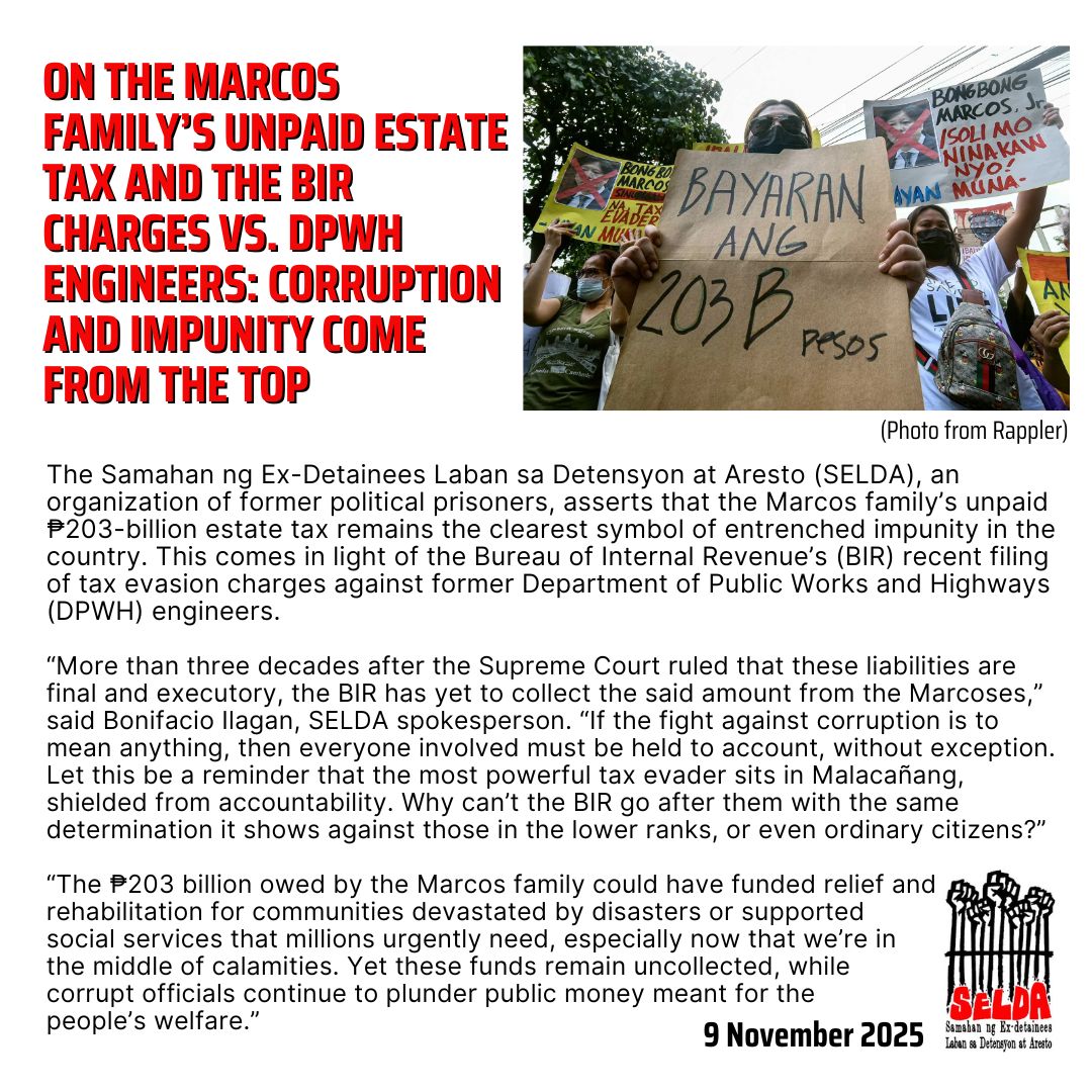 On the Marcos Family’s Unpaid Estate Tax and the BIR Charges vs. DPWH ...