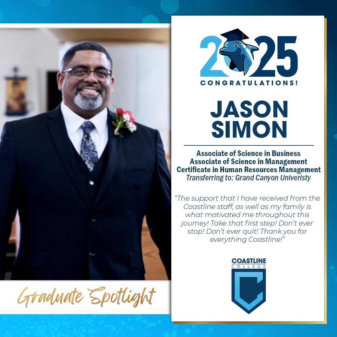 Coastline - Let's congratulate Jason Simon for earning an Associate of ...