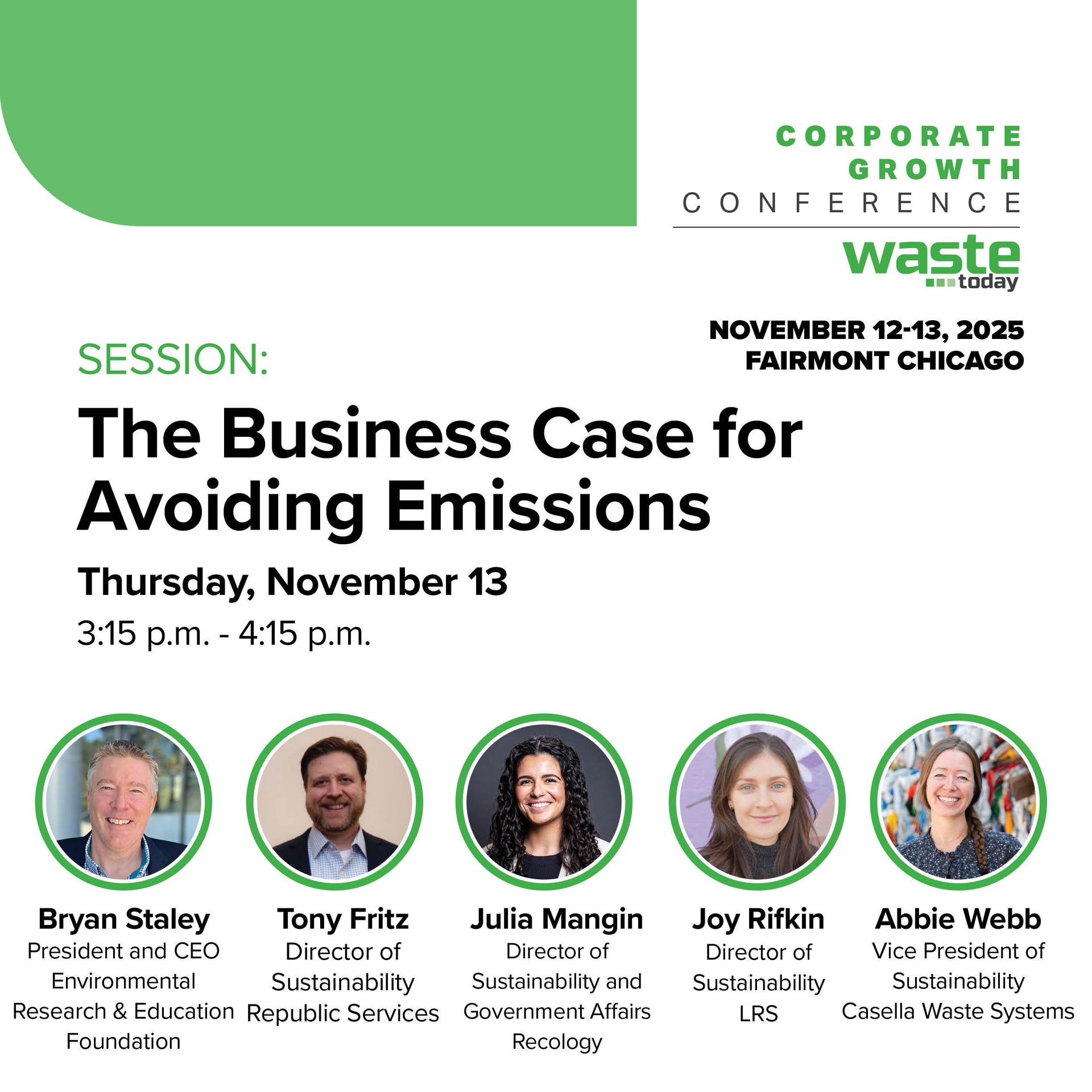 At this year’s Corporate Growth... - Waste Today Magazine | Facebook