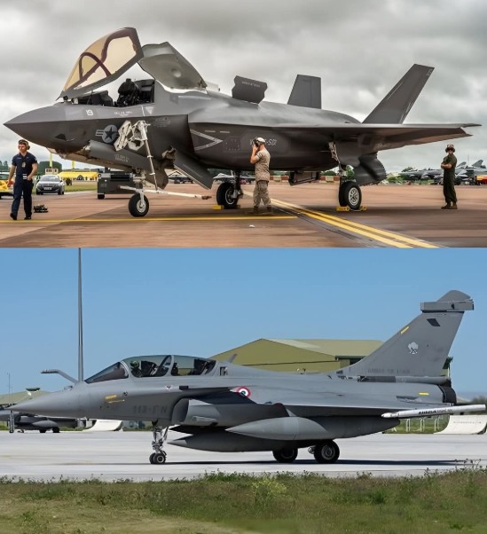 Una - Lockheed Martin F-35 Lightning II (top) and the Dassault Rafale ...