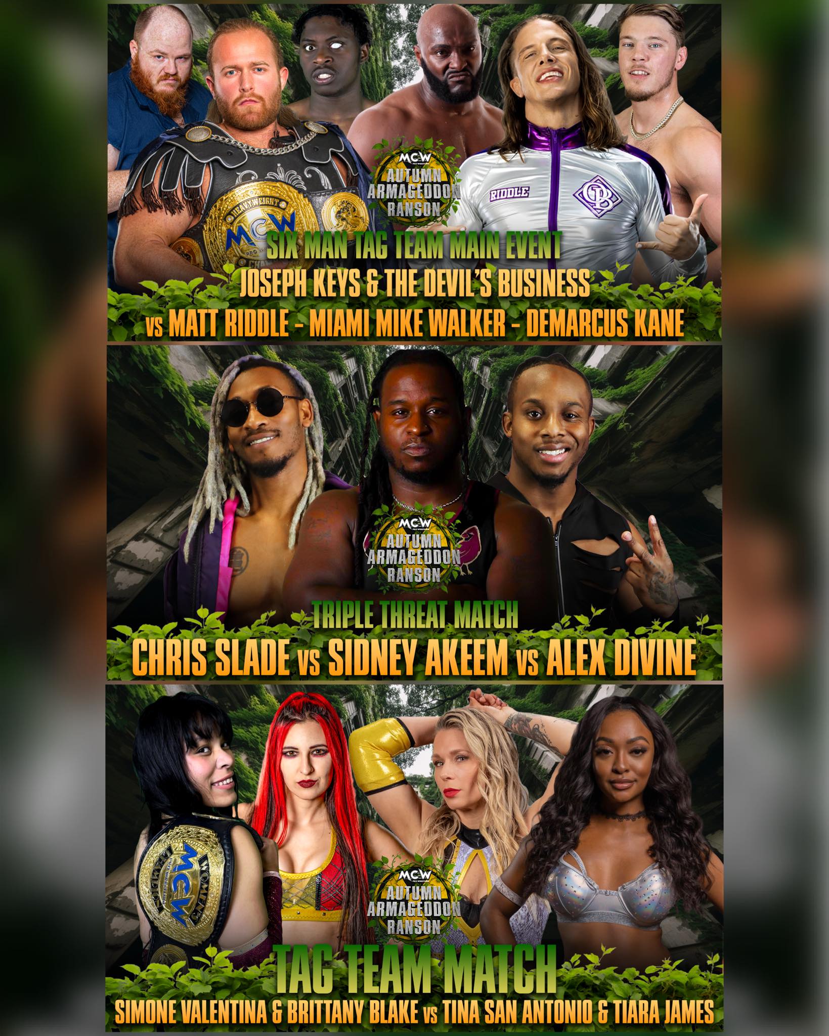 The 2025 Autumn Armageddon '25 Tour... - MCW Pro Wrestling | Facebook