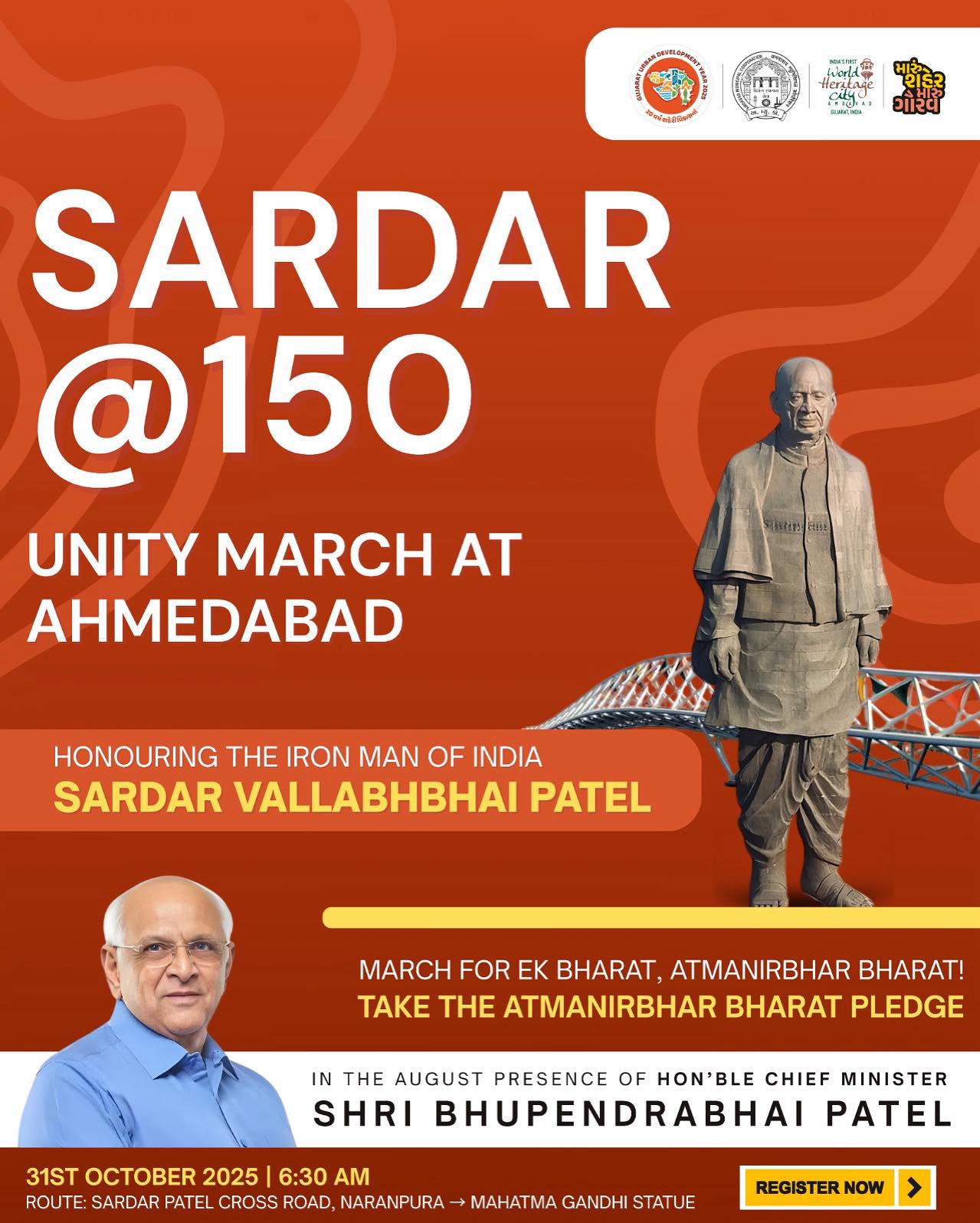 AMC-Amdavad - Let’s unite to honour the Iron Man of India, Sardar ...