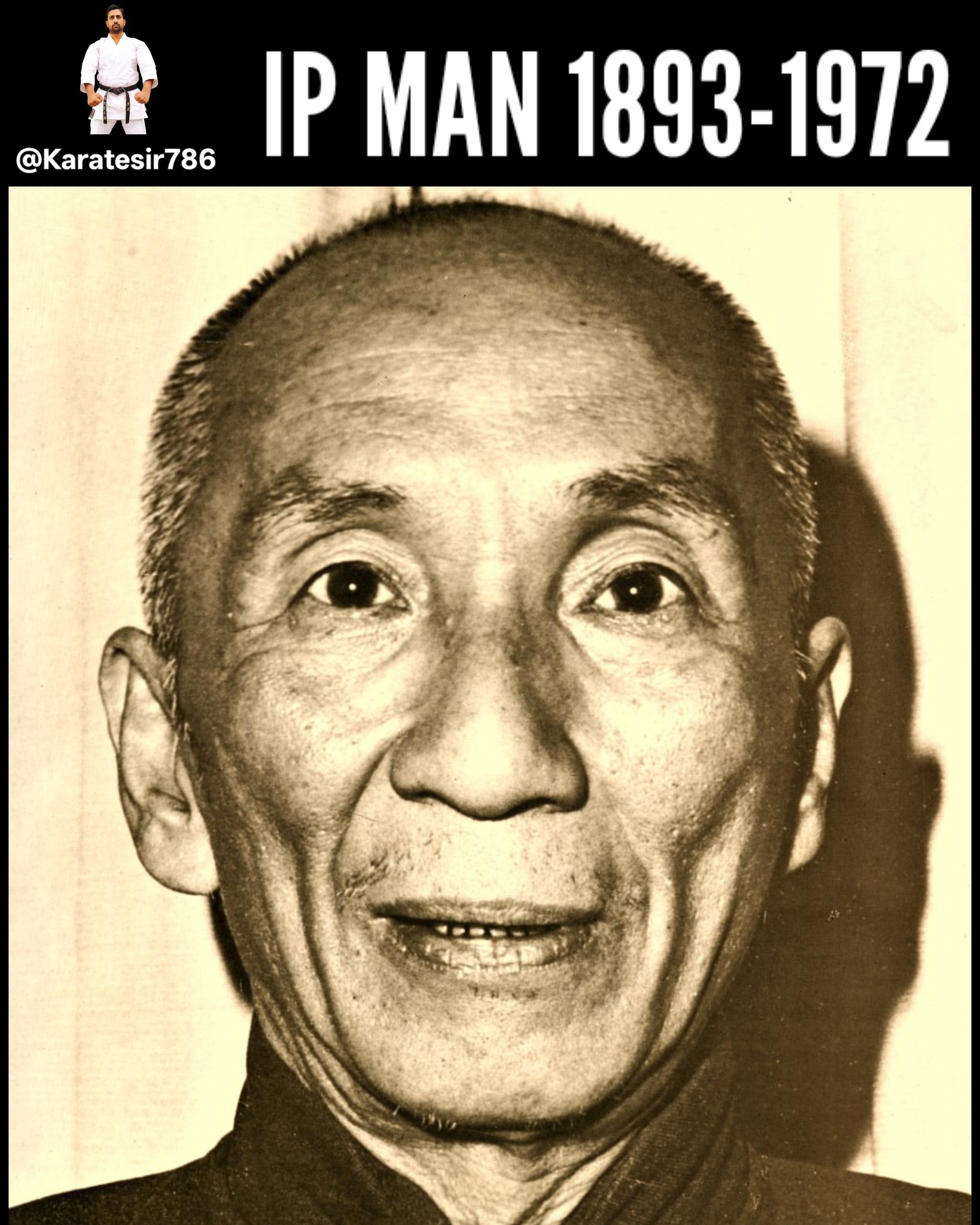 KARATE - The person in the image is Ip Man, a renowned Chinese martial ...