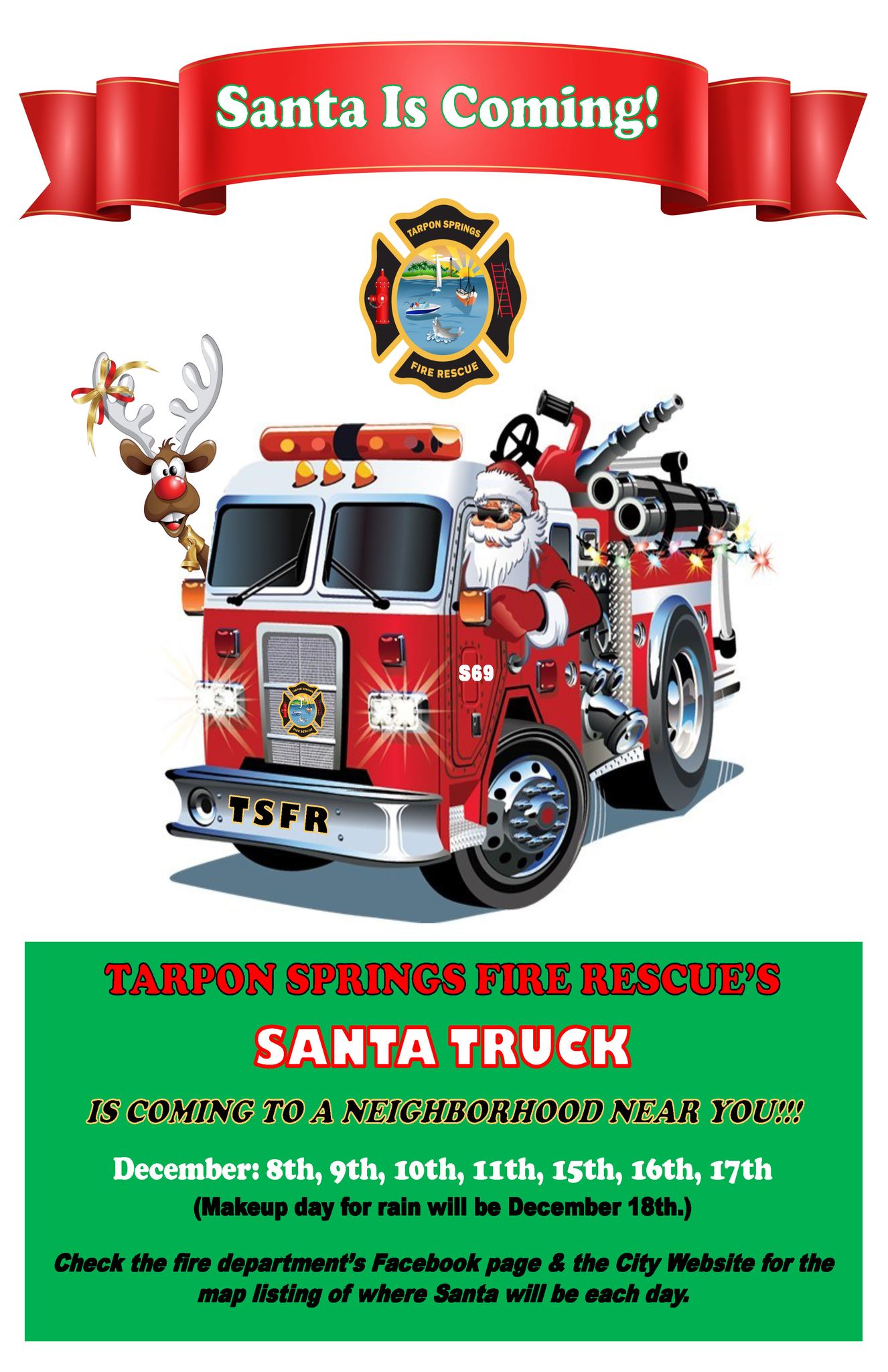 Santa is coming to town... - Tarpon Springs Fire Rescue | Facebook
