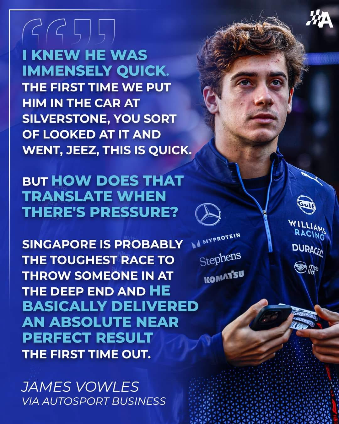Formula 1 (F1) - Memes & News | Williams boss James Vowles knew Franco ...