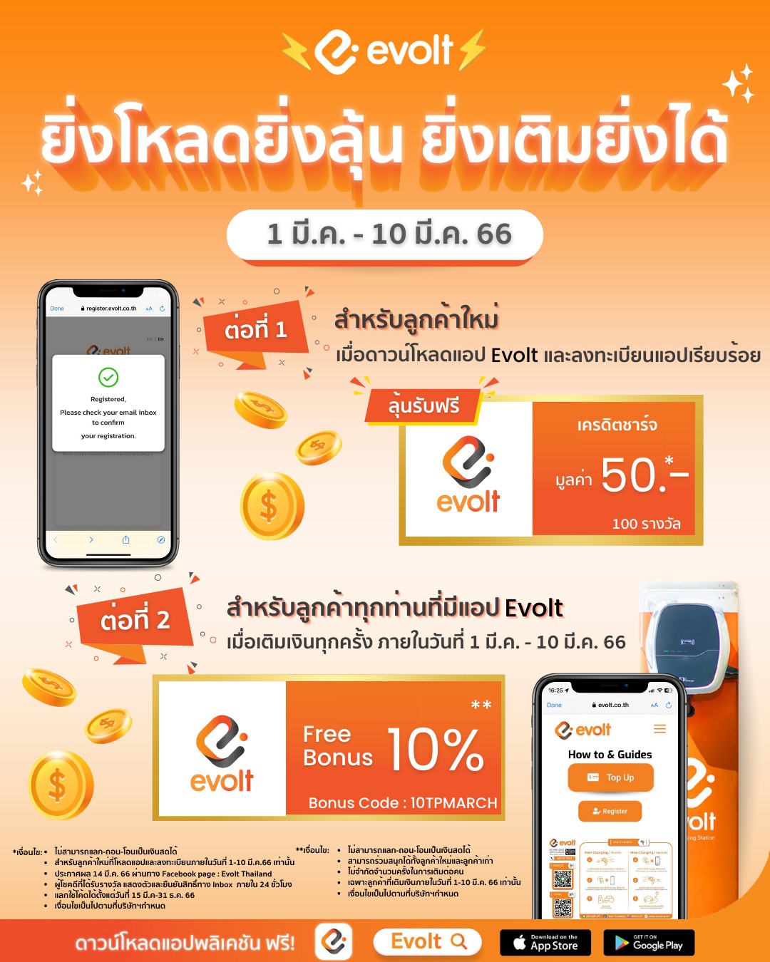 EVolt Thailand - 📲 ยิ่งโหลดยิ่งลุ้น ยิ่งเติมยิ่งได้ กับ... | Facebook