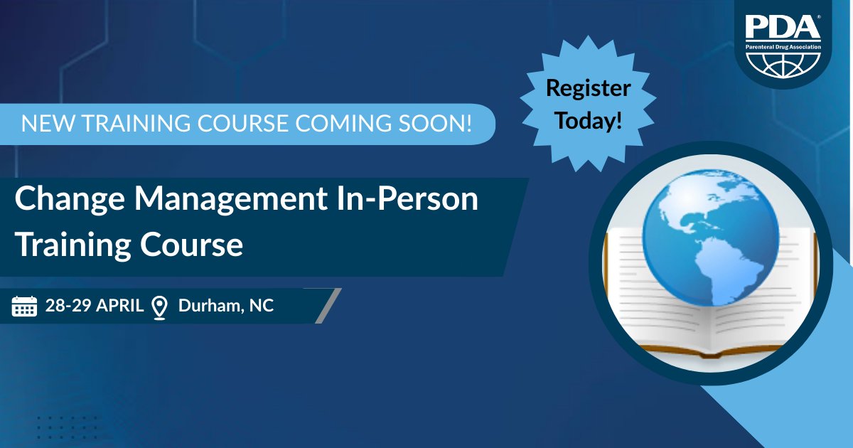 NEW IN-PERSON COURSE... - Parenteral Drug Association - PDA | Facebook