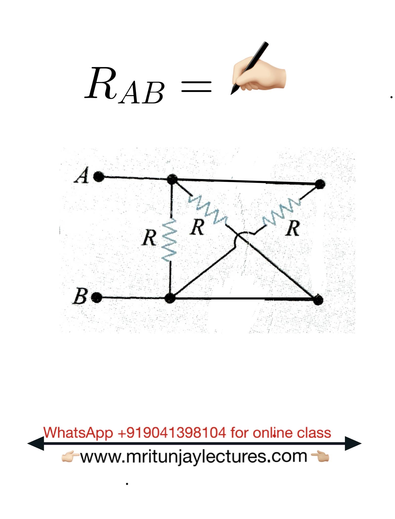 Mritunjay - Equivalent Resistance between A and B terminals #resistance ...